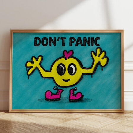 PRINT "DON´T PANIC"